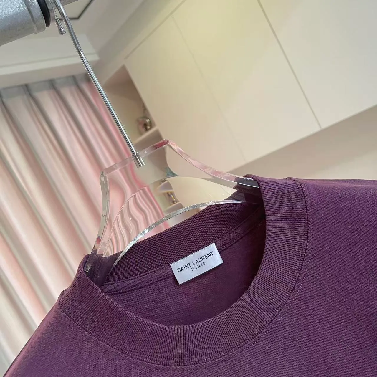 YSL* 2026 New Arrival logo 300g t Same Style Size：S M L XL XXL ：Black White Green Purple